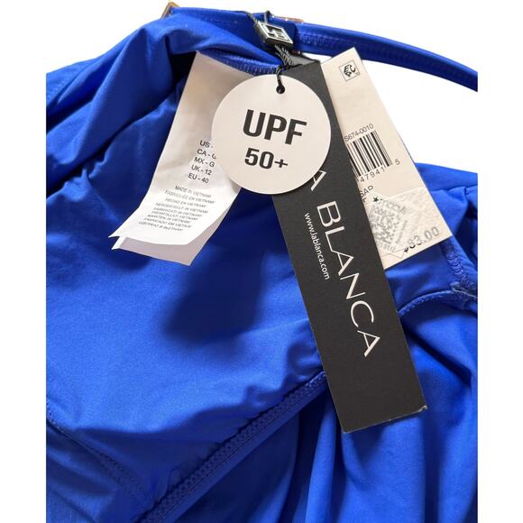 NWT! La Blanca Island Goddess One Piece Swimsuit in Sapphire Blue - Size 8 - Picture 9 of 9